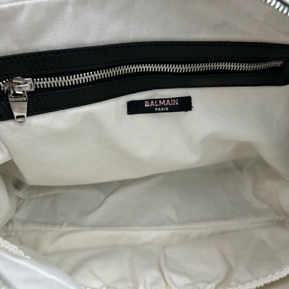 SOLD!!!!!!!!!!     Women’s Balmain logo, print diaper bag made in Italy - Picture 6 of 10